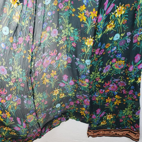NWT Spell & The Gypsy Queen Duster Kimono Robe Floral Bohemian Longline O/S - Picture 14 of 16